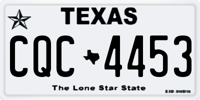 TX license plate CQC4453