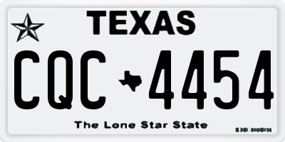 TX license plate CQC4454
