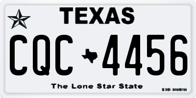 TX license plate CQC4456