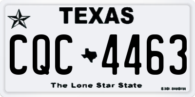 TX license plate CQC4463