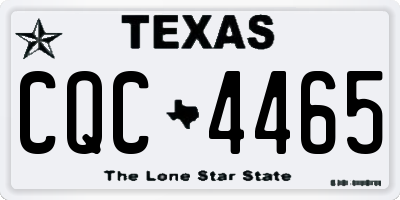 TX license plate CQC4465