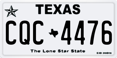 TX license plate CQC4476