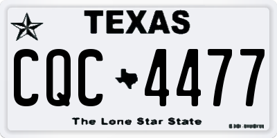 TX license plate CQC4477