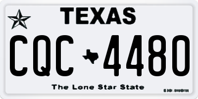 TX license plate CQC4480