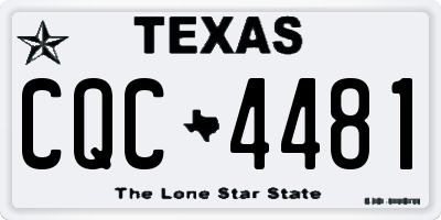 TX license plate CQC4481