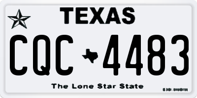 TX license plate CQC4483