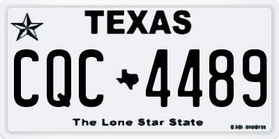 TX license plate CQC4489