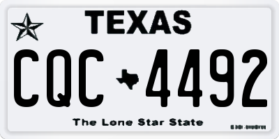 TX license plate CQC4492