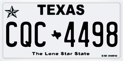 TX license plate CQC4498