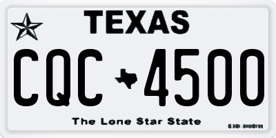 TX license plate CQC4500