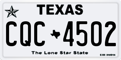 TX license plate CQC4502