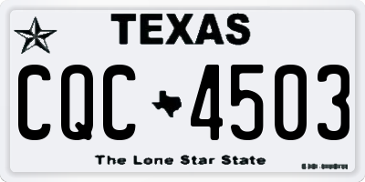 TX license plate CQC4503