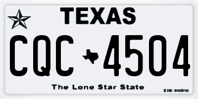 TX license plate CQC4504