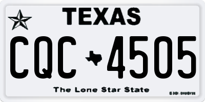TX license plate CQC4505