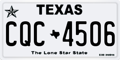 TX license plate CQC4506