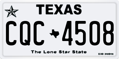 TX license plate CQC4508