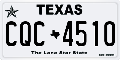 TX license plate CQC4510