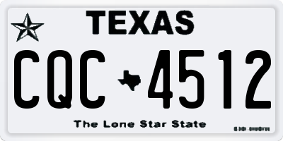 TX license plate CQC4512