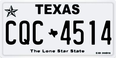 TX license plate CQC4514