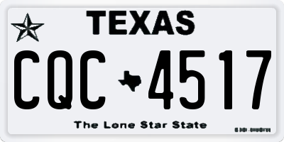 TX license plate CQC4517