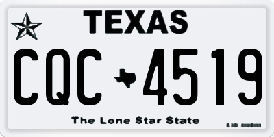 TX license plate CQC4519