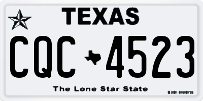 TX license plate CQC4523