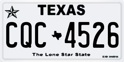 TX license plate CQC4526
