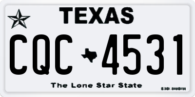 TX license plate CQC4531