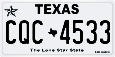TX license plate CQC4533
