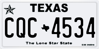 TX license plate CQC4534