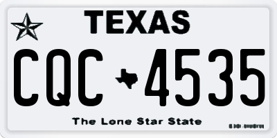 TX license plate CQC4535