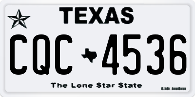 TX license plate CQC4536