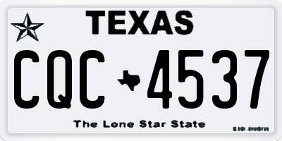 TX license plate CQC4537