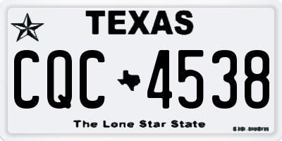 TX license plate CQC4538