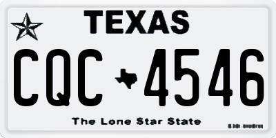 TX license plate CQC4546