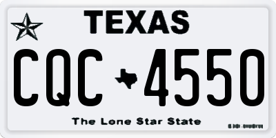 TX license plate CQC4550