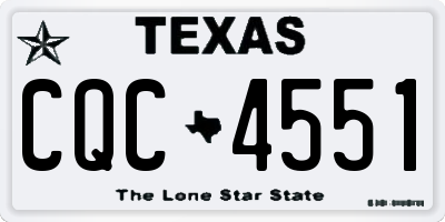 TX license plate CQC4551