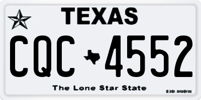 TX license plate CQC4552