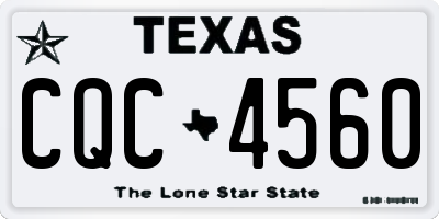 TX license plate CQC4560