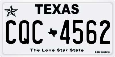 TX license plate CQC4562