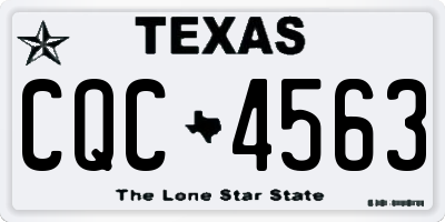TX license plate CQC4563