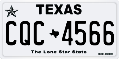 TX license plate CQC4566