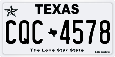 TX license plate CQC4578