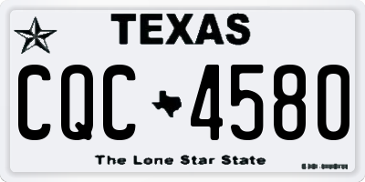 TX license plate CQC4580