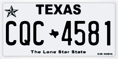 TX license plate CQC4581