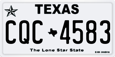 TX license plate CQC4583