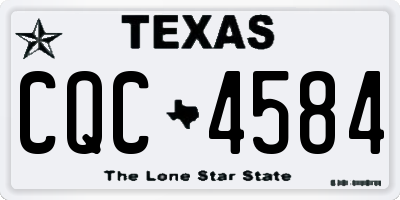 TX license plate CQC4584