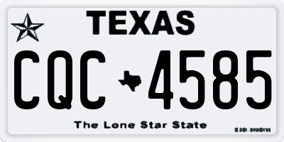 TX license plate CQC4585