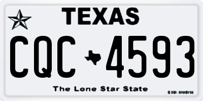 TX license plate CQC4593