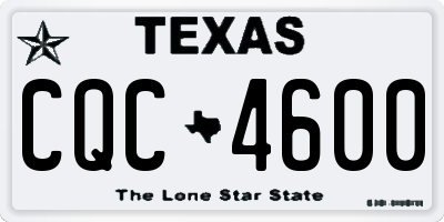 TX license plate CQC4600